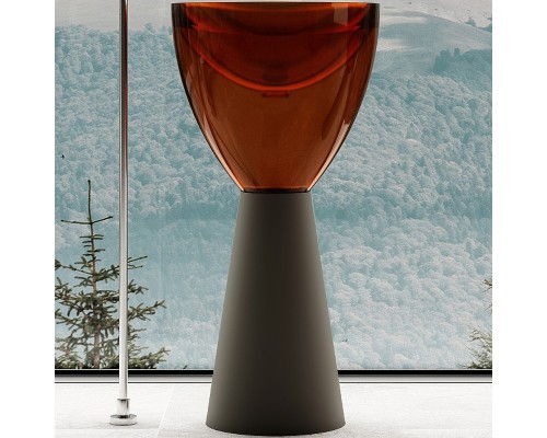 Раковина Abber Kristall 45 AT2703Black-Opal Черная Коричневая