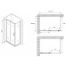 Душевой уголок Abber Schwarzer Diamant 130x60 профиль Черный стекло прозрачное