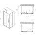 Душевой уголок Abber Schwarzer Diamant 130x60 профиль Хром стекло прозрачное