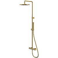 Душевая система Whitecross Y brushed gold Y1254GLB с термостатом Брашированное золото