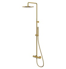 Душевая система Whitecross Y brushed gold с термостатом Брашированное золото