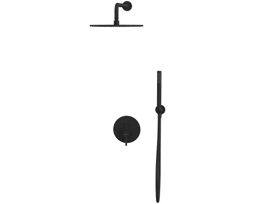 Душевая система Whitecross Y black YSET04BL Черная матовая