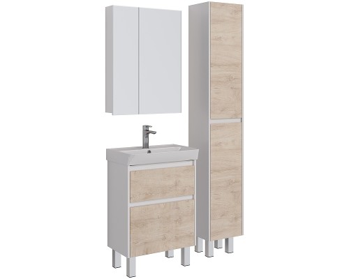 Зеркальный шкаф Lemark Universal 60 Белый глянец