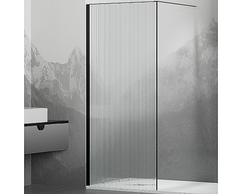 Душевая перегородка RGW Walk In WA-08B 110 06100811-154 профиль Черный стекло ребристое