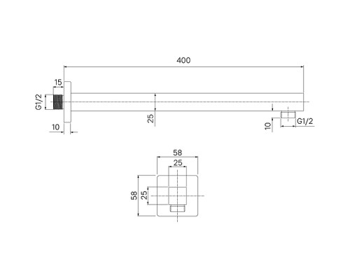Кронштейн для верхнего душа Iddis Optima Home OPH40CSi61 Хром