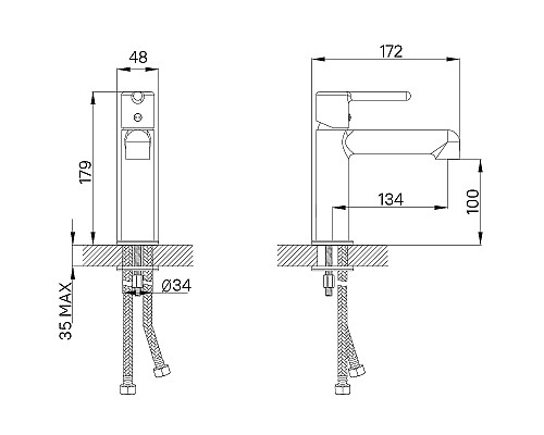 Смеситель для раковины Iddis Aiger AIGMG00i01 Золото матовое