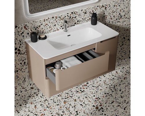 Тумба с раковиной Iddis Edifice 100 EDI10C0i95K подвесная Капучино