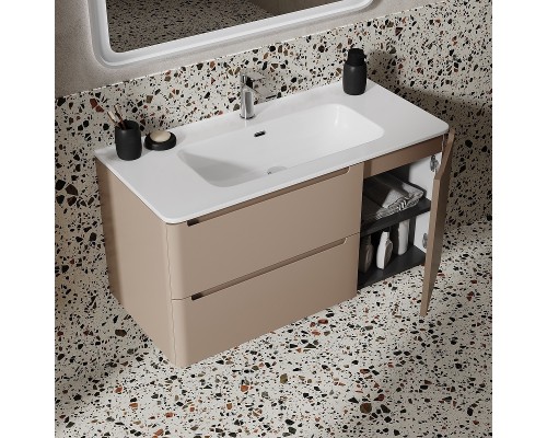 Тумба с раковиной Iddis Edifice 100 EDI10C0i95K подвесная Капучино