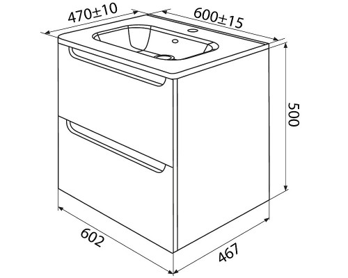 Тумба с раковиной Iddis Edifice 60 EDI60C0i95K подвесная Капучино