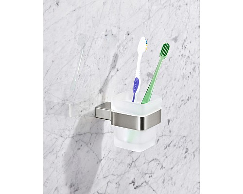 Стакан для зубных щеток Milacio Ultra MCU.951.SS Нержавеющая сталь