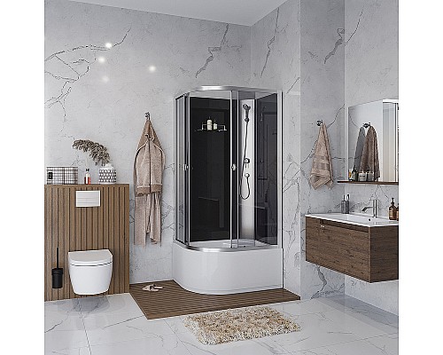 Душевая кабина Niagara Eco 90x70 R E90/70/40R/TN/BK без гидромассажа