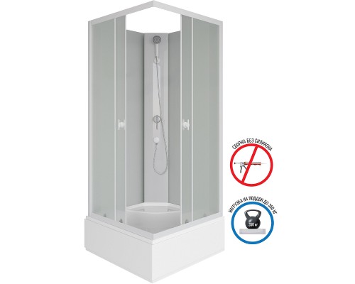 Душевая кабина Niagara Promo 90x90 P90/26Q/MT/BK без гидромассажа
