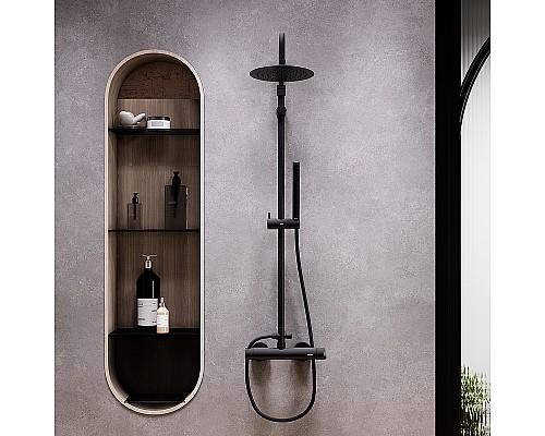 Душевая система Damixa Scandinavian Pure 936710300 Черная матовая