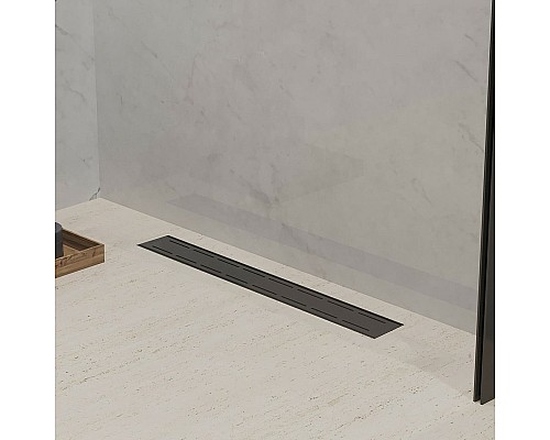 Душевой лоток Paini Line 450 CH450LC с Черной матовой решеткой