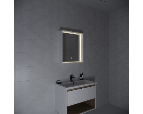 Зеркало Cersanit Louna 60 SP-LU-LOU60-Os с подсветкой Белый с сенсорным выключателем