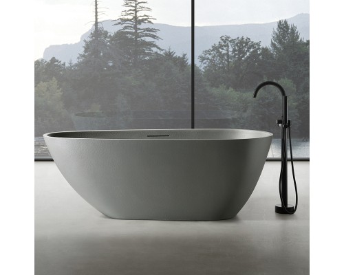 Ванна из искусственного камня Abber Dortmund 170x75 AM9911MLG Светло-серая матовая без гидромассажа