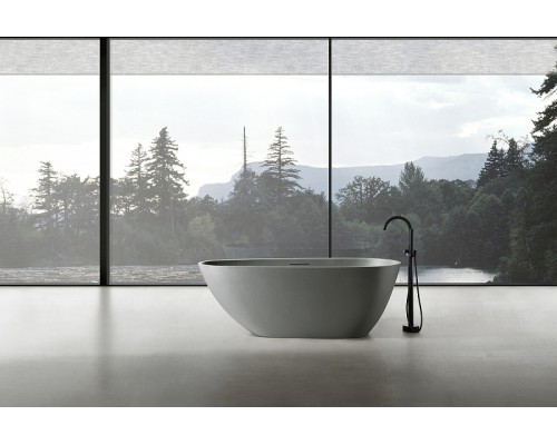 Ванна из искусственного камня Abber Dortmund 170x75 AM9911MLG Светло-серая матовая без гидромассажа