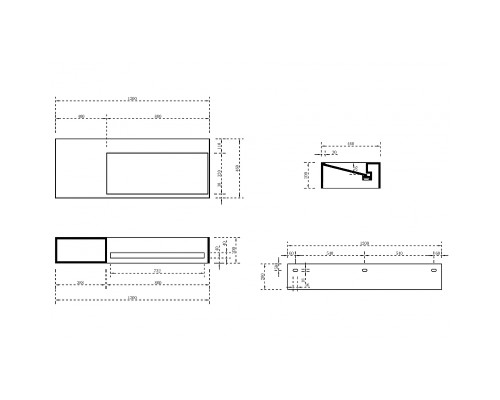 Раковина Abber Stein 120 L AS2640-1.2 L Белая матовая