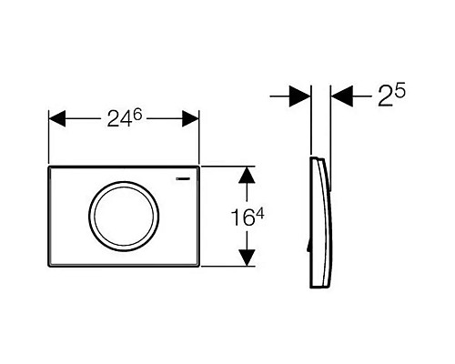 Клавиша смыва Geberit Delta 15 115.109.46.1 Матовый хром