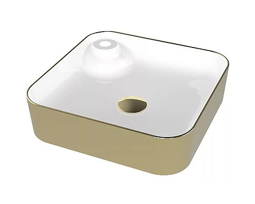 Раковина Bien Flame 43 FALG04302FD1G2000 Золото Белая