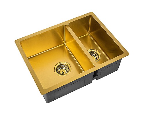 Кухонная мойка ZorG PVD Bronze 58 SZR-58-2-44 BRONZE Бронза Кухонная мойка ZorG PVD Bronze 58 SZR-58-2-44 BRONZE Бронза