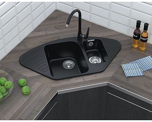 Кухонная мойка GranFest Quarz GF-Z14 Черная Кухонная мойка GranFest Quarz GF-Z14 Черная