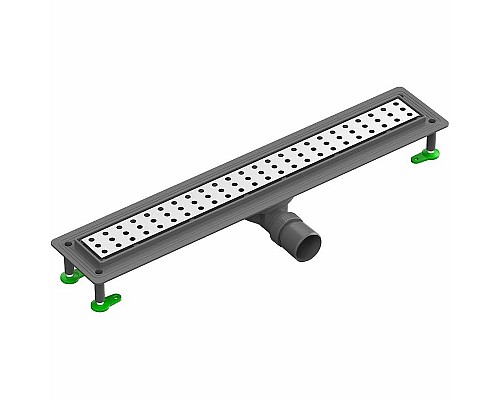Душевой лоток Ctesi Flow Round 80 BK4024750 с решеткой Хром