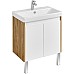 Тумба под раковину Aquaton Сканди Doors 70 1A278901SDZ90 Белый глянец Дуб рустикальный