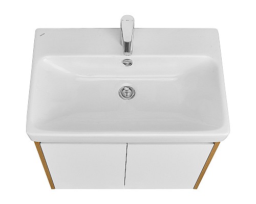 Тумба под раковину Aquaton Сканди Doors 70 1A278901SDZ90 Белый глянец Дуб рустикальный