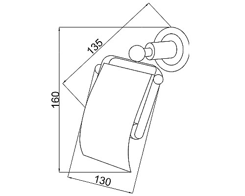 Держатель туалетной бумаги Boheme Murano 10901-R-G с крышкой Золото Рубиновый