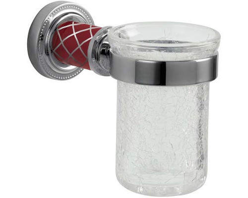 Стакан для зубных щеток Boheme Murano 10904-R-CR Хром Рубиновый