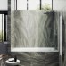 Шторка на ванну Maybah Glass 300x1400 в широком профиле Белый стекло сатиновое