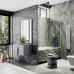 Шторка на ванну Maybah Glass 300x1400 в широком профиле Белый стекло сатиновое