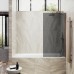 Шторка на ванну Maybah Glass 300x1400 в широком профиле Бронза стекло графитовое матовое