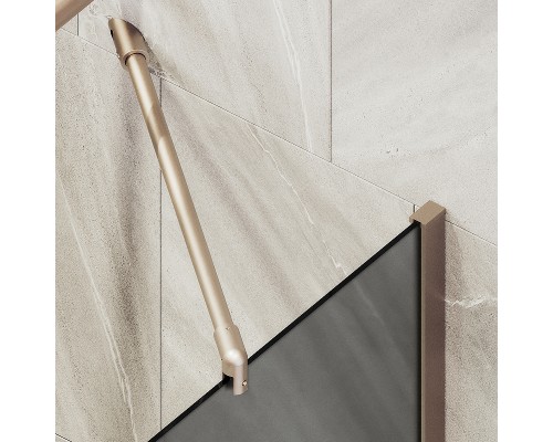 Шторка на ванну Maybah Glass 300x1400 в широком профиле Бронза стекло графитовое матовое