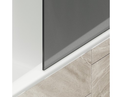 Шторка на ванну Maybah Glass 300x1400 в широком профиле Бронза стекло графитовое матовое