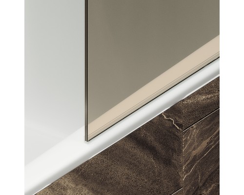 Шторка на ванну Maybah Glass MGV-67-5ш 500x1400 в широком профиле Хром матовый стекло бронзовое