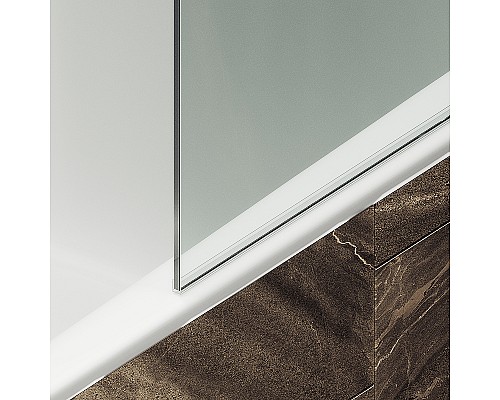 Шторка на ванну Maybah Glass MGV-64-5ш 800x1400 в широком профиле Хром матовый стекло прозрачное