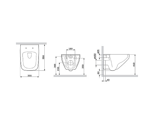 Унитаз AM.PM Inspire V2.0 FlashClean C50A1700MWSC подвесной Белый матовый с сиденьем микролифт