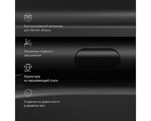 Унитаз AM.PM Func FlashClean C8F1701MBSC подвесной Черный матовый с сиденьем Микролифт