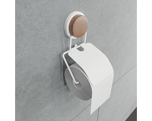 Держатель туалетной бумаги Fixsen Magic White FX-47010 с крышкой Белый матовый