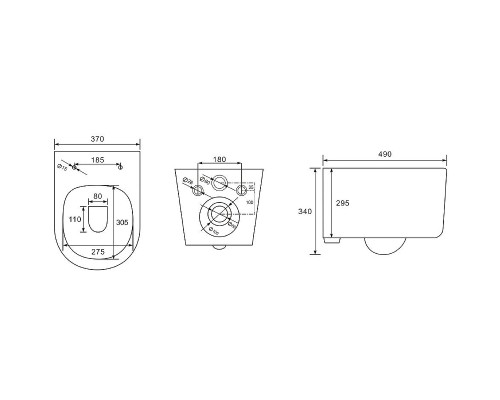 Унитаз Aquatek Мия AQ2004-MB подвесной Черный матовый с сиденьем Микролифт