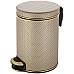 Ведро для мусора Geralis V-RBG-B Ромб Бежевое темное, кант Золото, 5 л