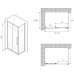 Душевой уголок Abber Schwarzer Diamant 130x90 профиль Черный стекло матовое