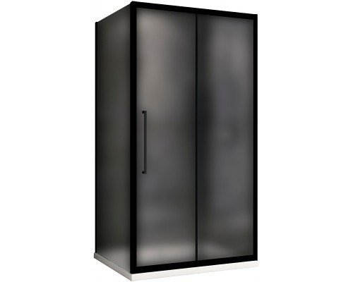 Душевой уголок Abber Schwarzer Diamant 150x70 профиль Черный стекло матовое