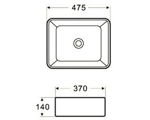Раковина-чаша Azario 48 AZ-2074 Белая