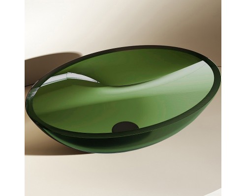 Раковина-чаша Abber Kristall 50 AT2802Emerald Зеленая