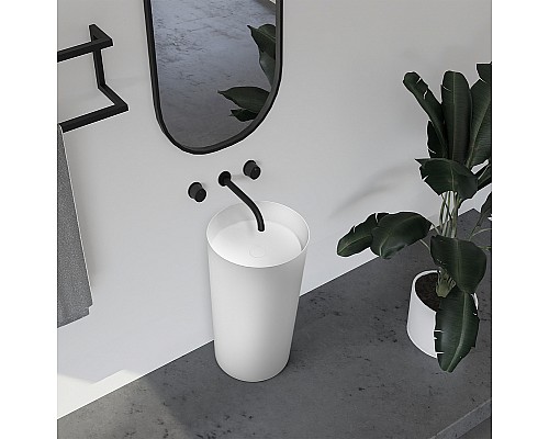 Раковина Abber Stein 45 AS2506-H Белая матовая