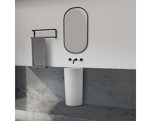 Раковина Abber Stein 45 AS2506-H Белая матовая