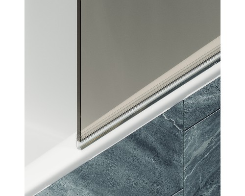 Шторка на ванну Maybah Glass MGV-606-3 500x1400 поворотная на монопетле Золото стекло бронзовое